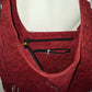 Bolso SOTO XL serraje flecos rojo