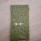 Funda gafas piel verde estampado avestruz