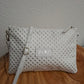 Bolso bandolera DOBRA piel blanco puntos relieve