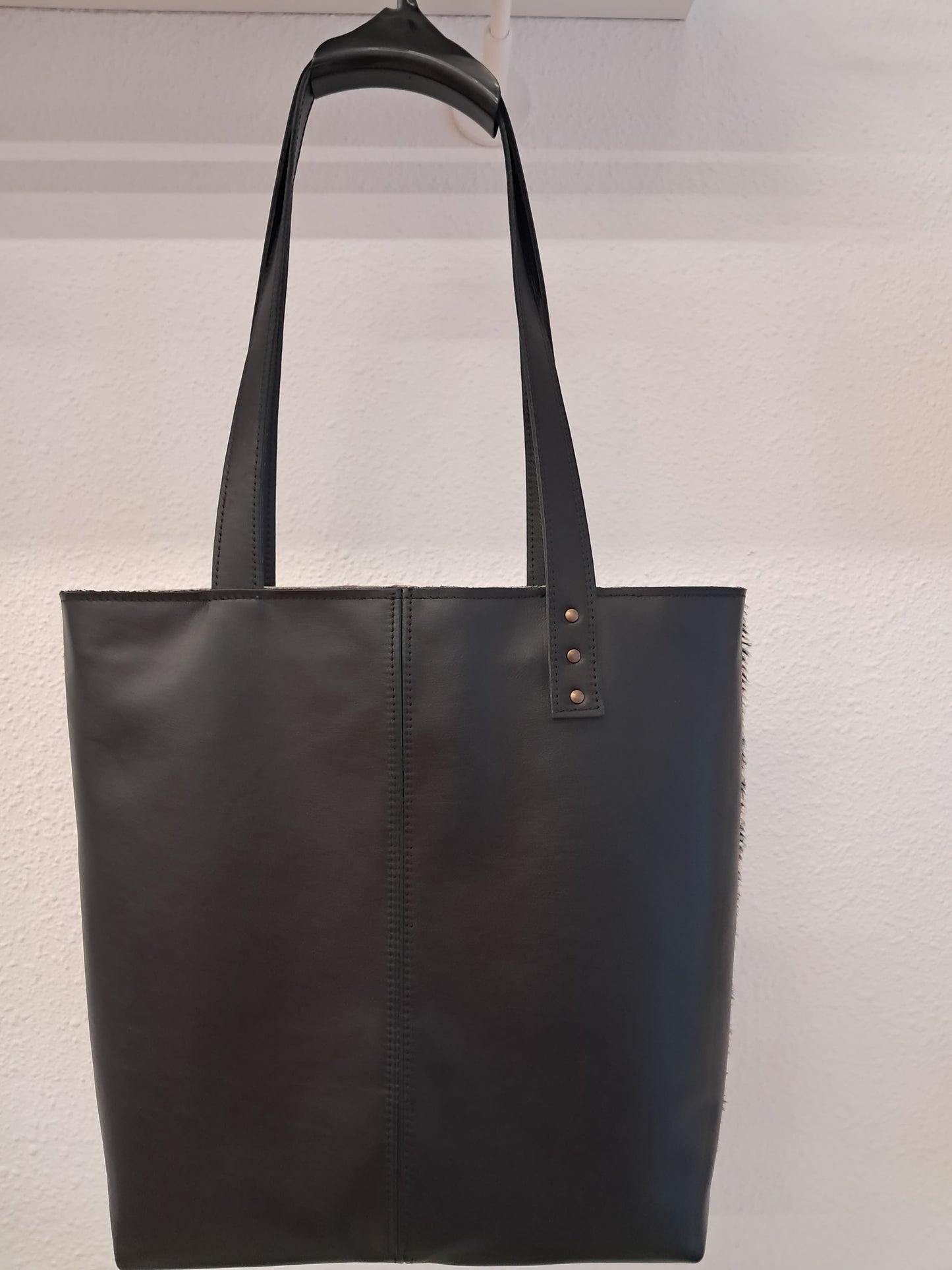 Bolso RAOS piel con pelo leopardo