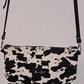 Bolso bandolera DOBRA piel con pelo vaca estampado grande