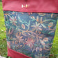 Mochila antirrobo TERRA CHÁ piel roja y denim efecto óxido