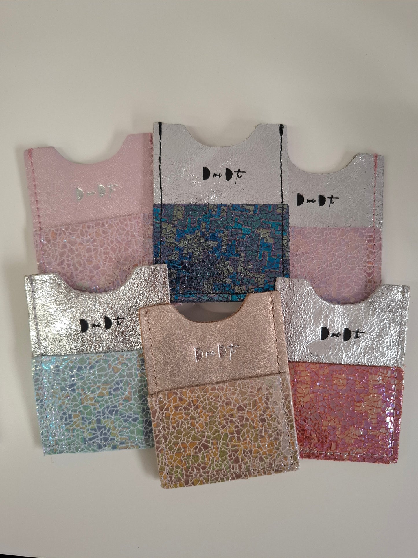 Tarjetero piel tornasolado