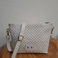 Bolso bandolera YERA piel blanco puntos relieve