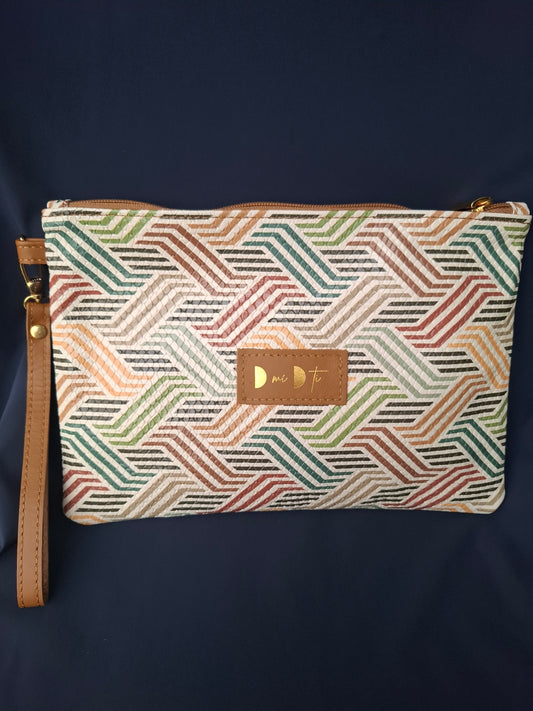 Bolso de mano DOBRA piel estampado trenzado colores