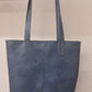 Bolso RAOS piel azul difuminado grabado serpiente