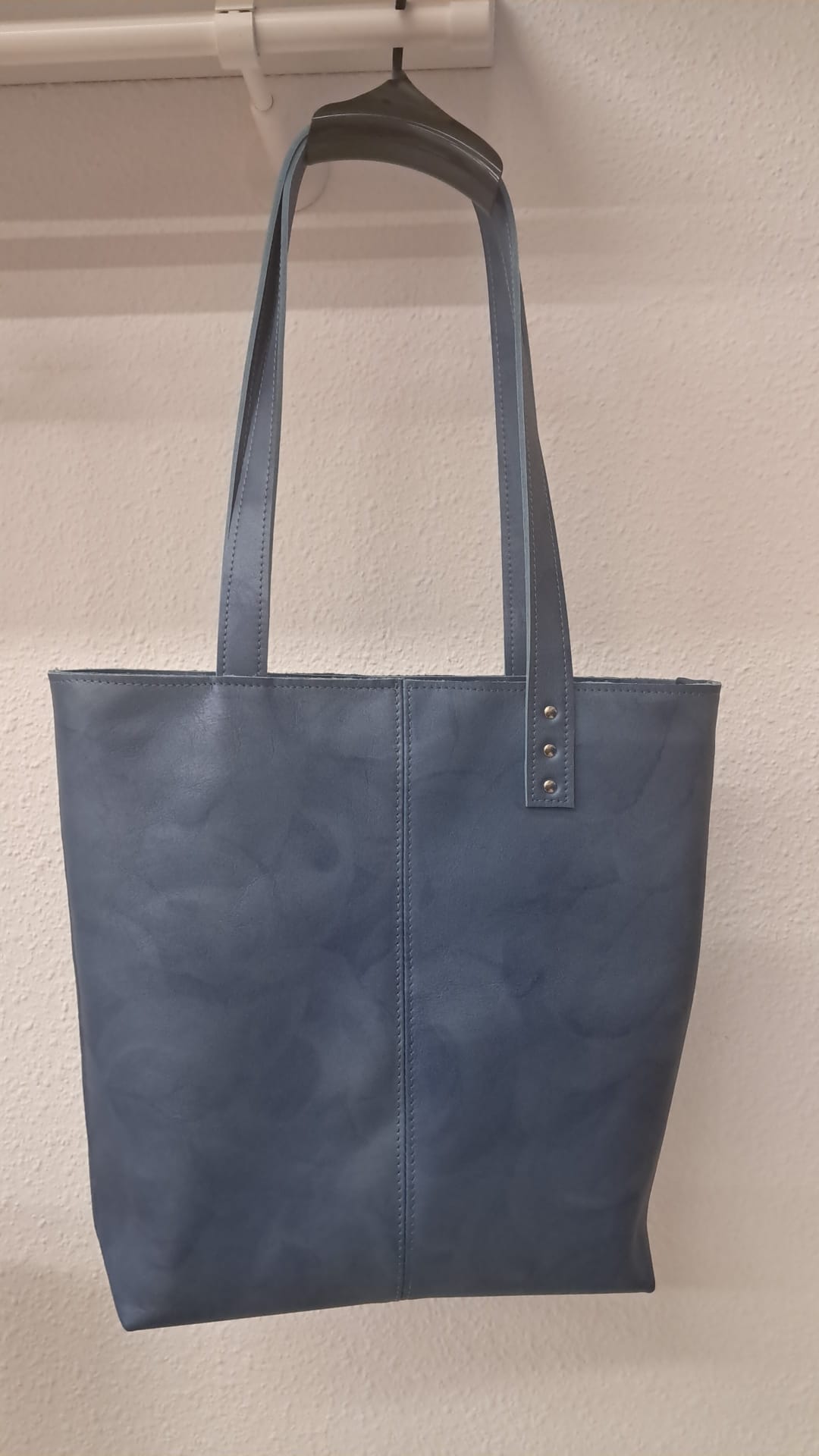 Bolso RAOS piel azul difuminado grabado serpiente