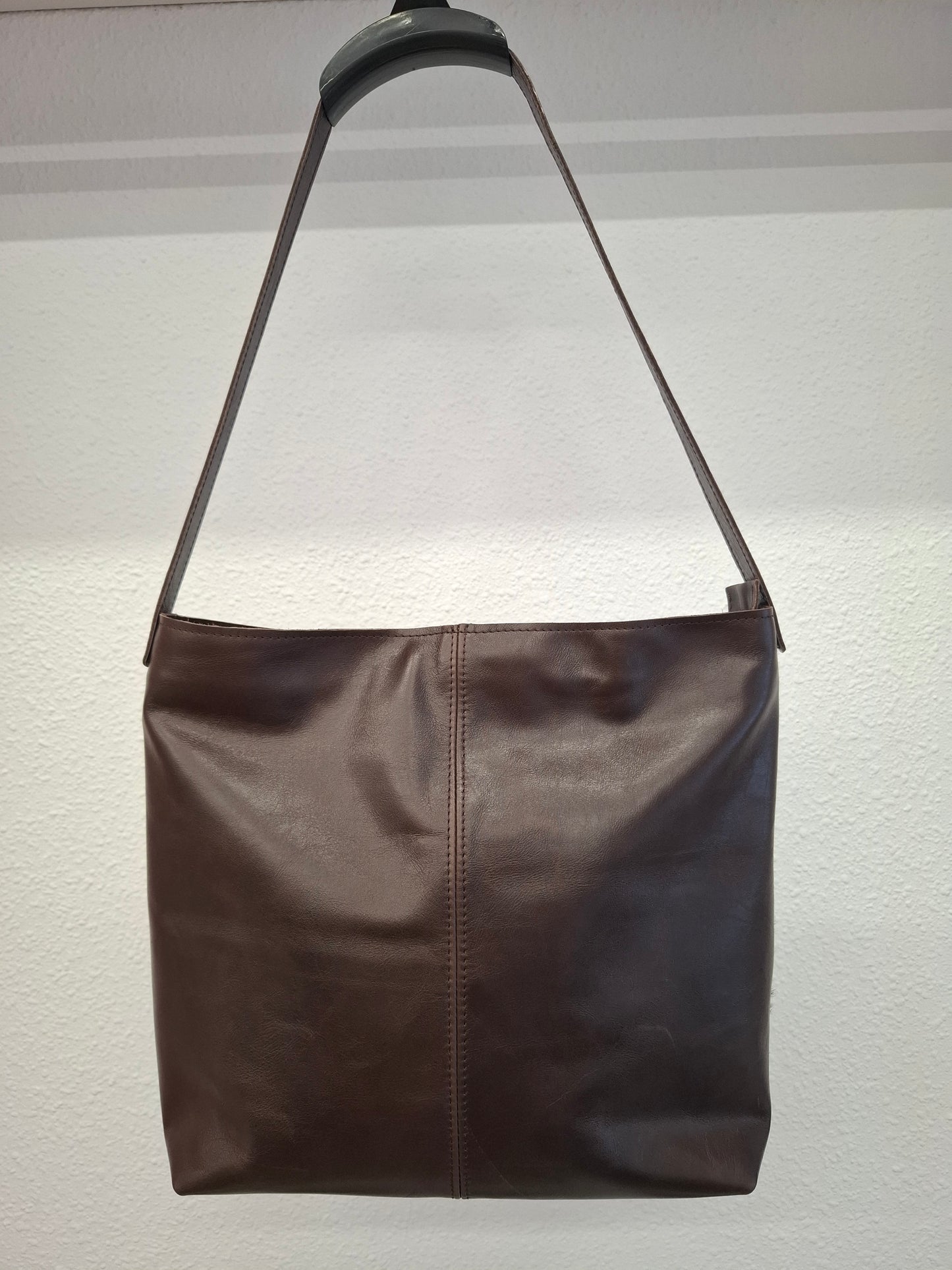 Bolso IGUÑA piel con pelo dálmata marrón