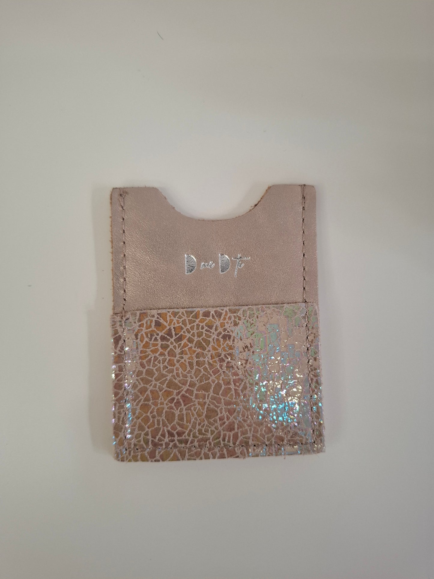 Tarjetero piel tornasolado