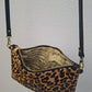 Bolso bandolera DOBRA piel con pelo leopardo amarillo y negro