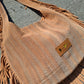 Bolso SOTO serraje flecos estampado red camel