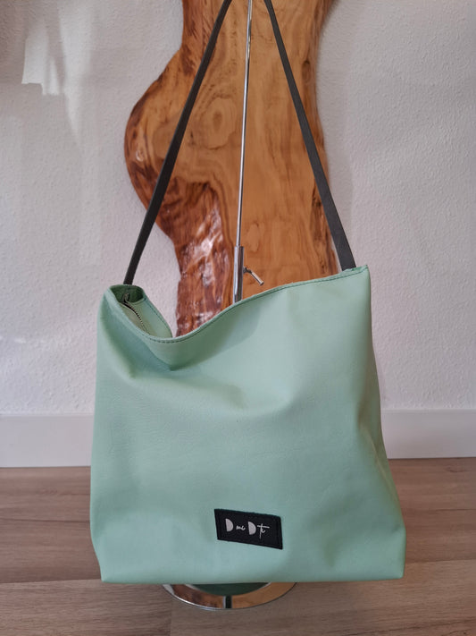 Bolso IGUÑA piel verde menta
