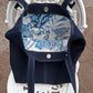 Bolso RAOS serraje azul marino