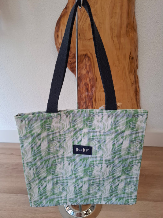 Bolsa IGUÑA estampado azul y verde