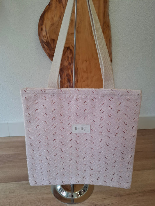 Bolsa IGUÑA rosa flores troqueladas