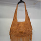 Bolso SOTO serraje flecos cebra camel