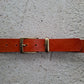 Cinturón de piel camel 3cm hebilla oro viejo