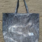 Bolso shopper VEGA XL piel cebra plata y negro