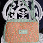 Bolso bandolera piel verde menta con yute