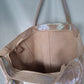 Bolso shopper VEGA XL piel brillante tornasolada beige