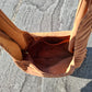 Bolso SOTO serraje flecos estampado cebra camel