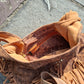 Bolso SOTO serraje flecos estampado leopardo camel