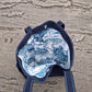 Bolso RAOS serraje azul marino