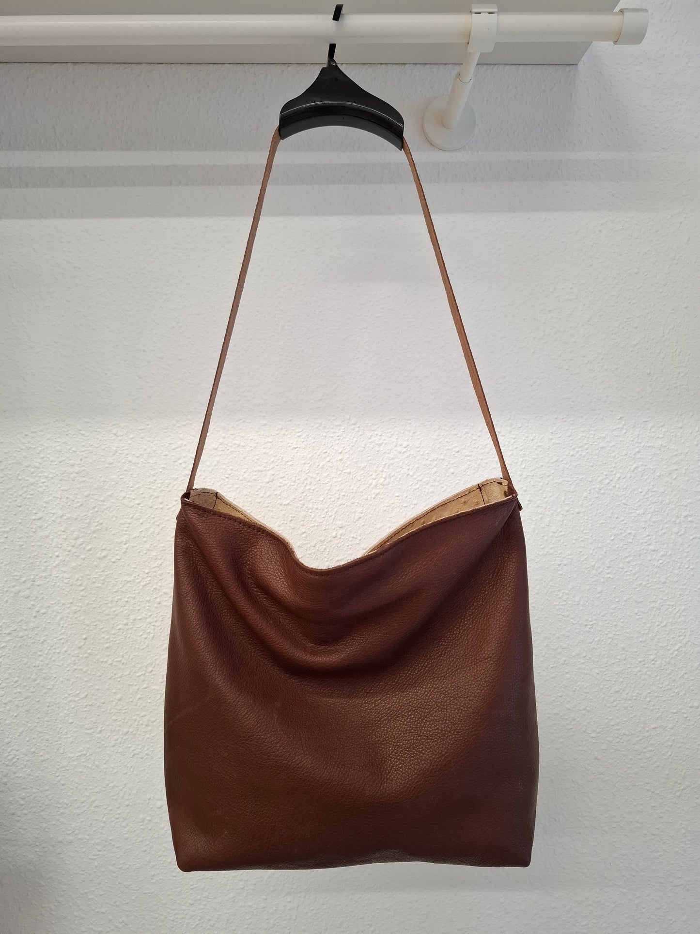 Bolso IGUÑA piel avestruz beige