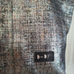 Bolso shopper VEGA XL piel jaspeado brillo negro y plata