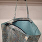 Bolso shopper VEGA XL piel jaspeado brillo azul