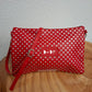 Bolso bandolera DOBRA piel rojo puntos relieve