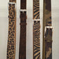 Cinturón de serraje 3cm animal print