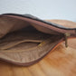 Bolso de mano DOBRA piel madera y camel