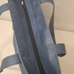 Bolso RAOS piel azul difuminado grabado serpiente
