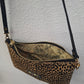 Bolso bandolera DOBRA piel con pelo dálmata marrón