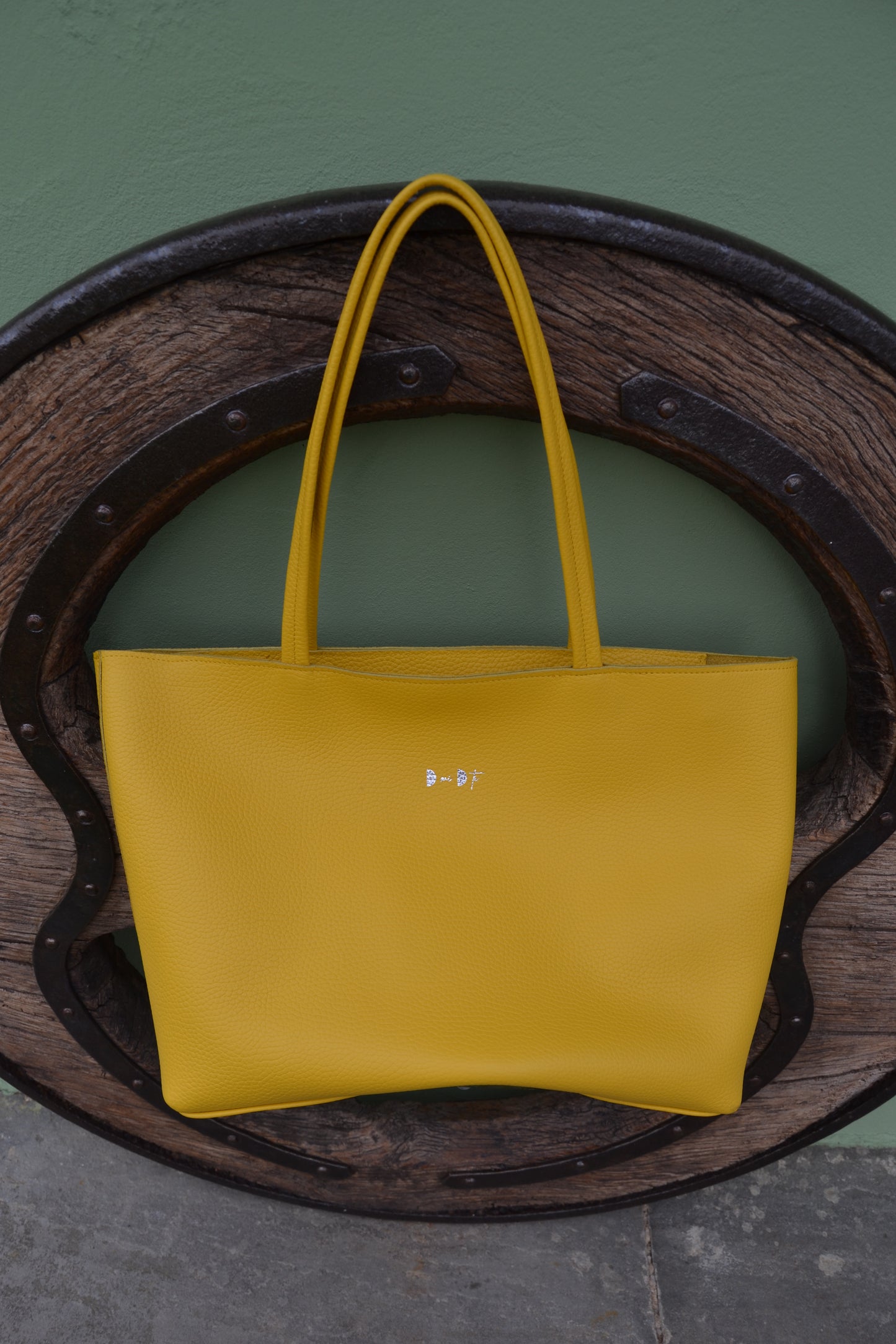 Bolso shopper VEGA piel amarillo