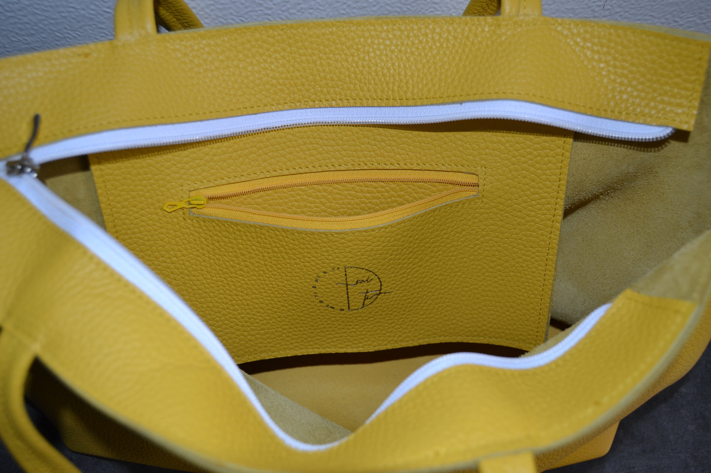 Bolso shopper VEGA piel amarillo